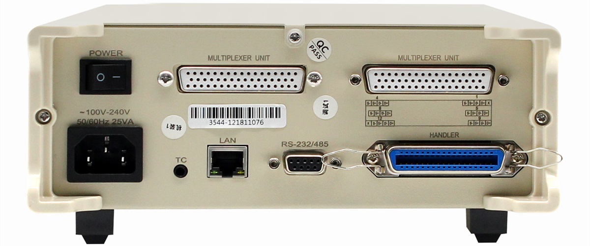 HT3544-12 multi-channel DC reistance meter rear veiw